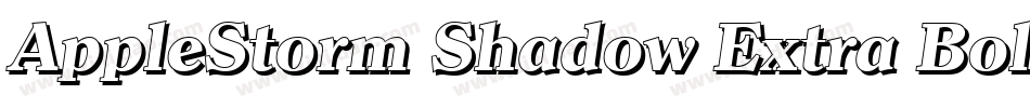AppleStorm Shadow Extra Bold Italic字体转换